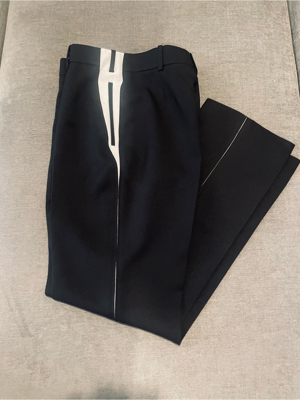 Calvin Klein Black Trousers with White Front Trim